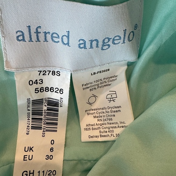 Youth Strapless Aqua Fully Lined Mini Dress - Picture 5 of 6